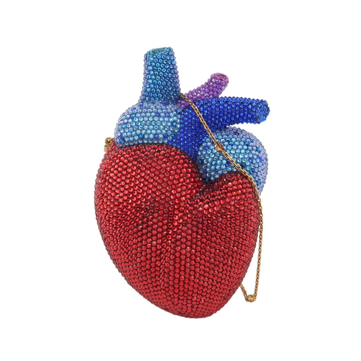 Gucci Multicolor Crystal Anatomical Heart Minaudière