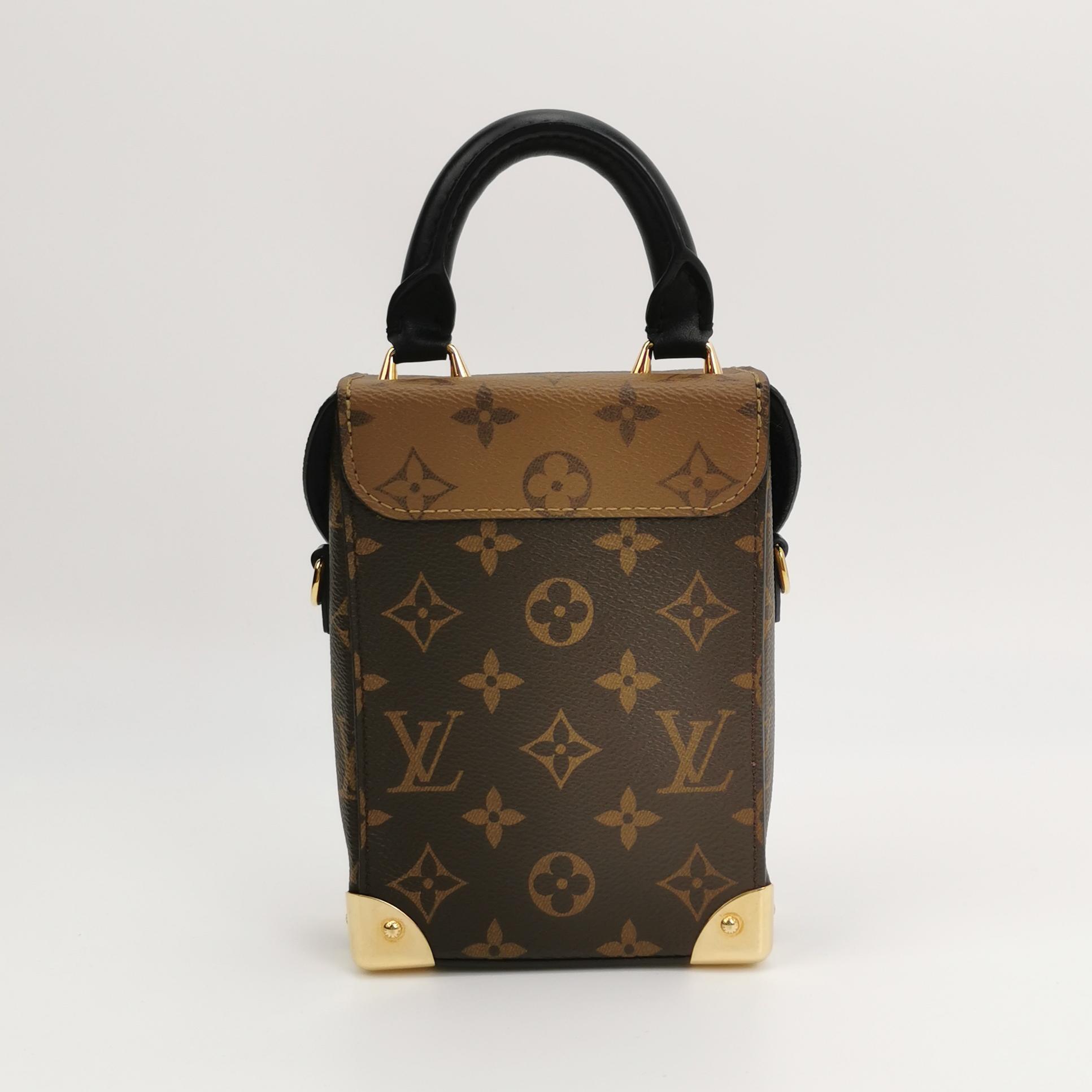 Louis Vuitton Camera Box in Brown Monogram Canvas with Studs and Chain Detail view 5