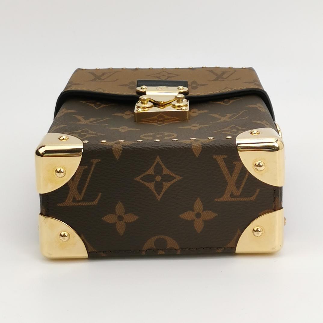 Louis Vuitton Camera Box in Brown Monogram Canvas with Studs and Chain Detail view 6