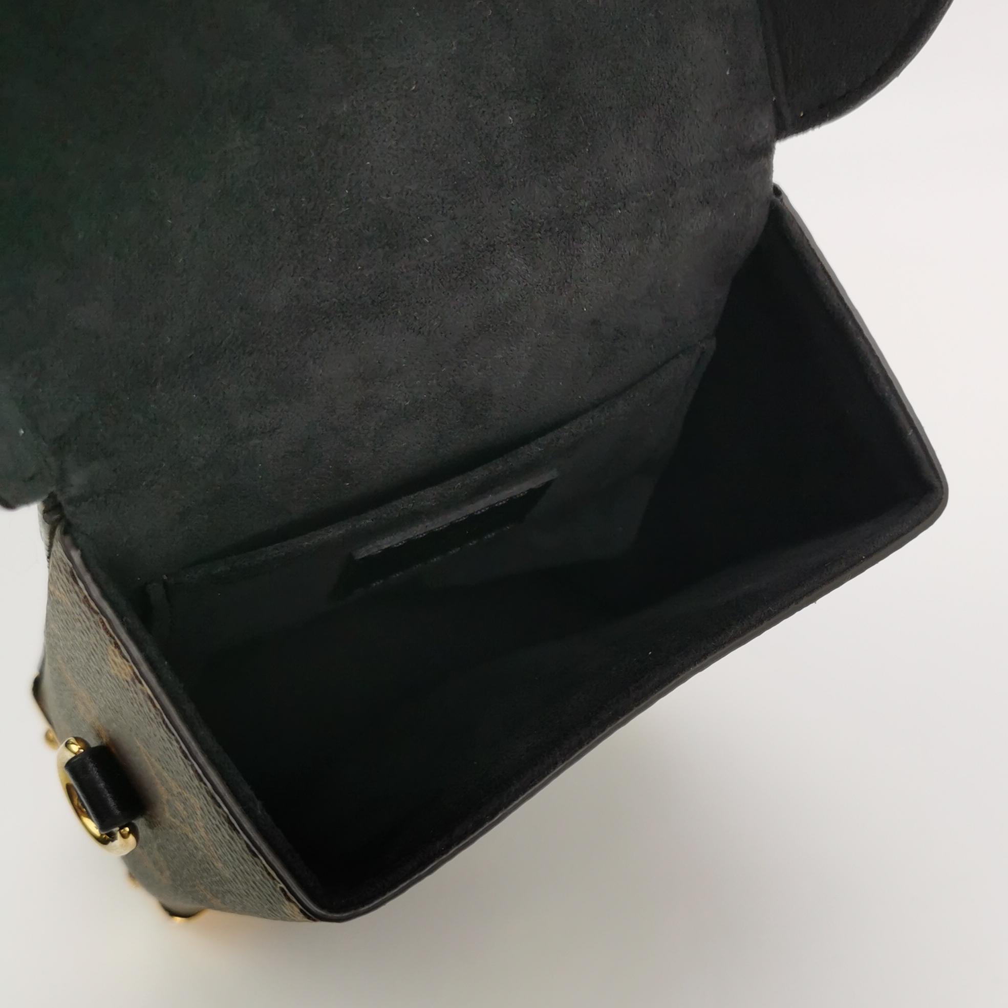 Louis Vuitton Camera Box in Brown Monogram Canvas with Studs and Chain Detail view 7