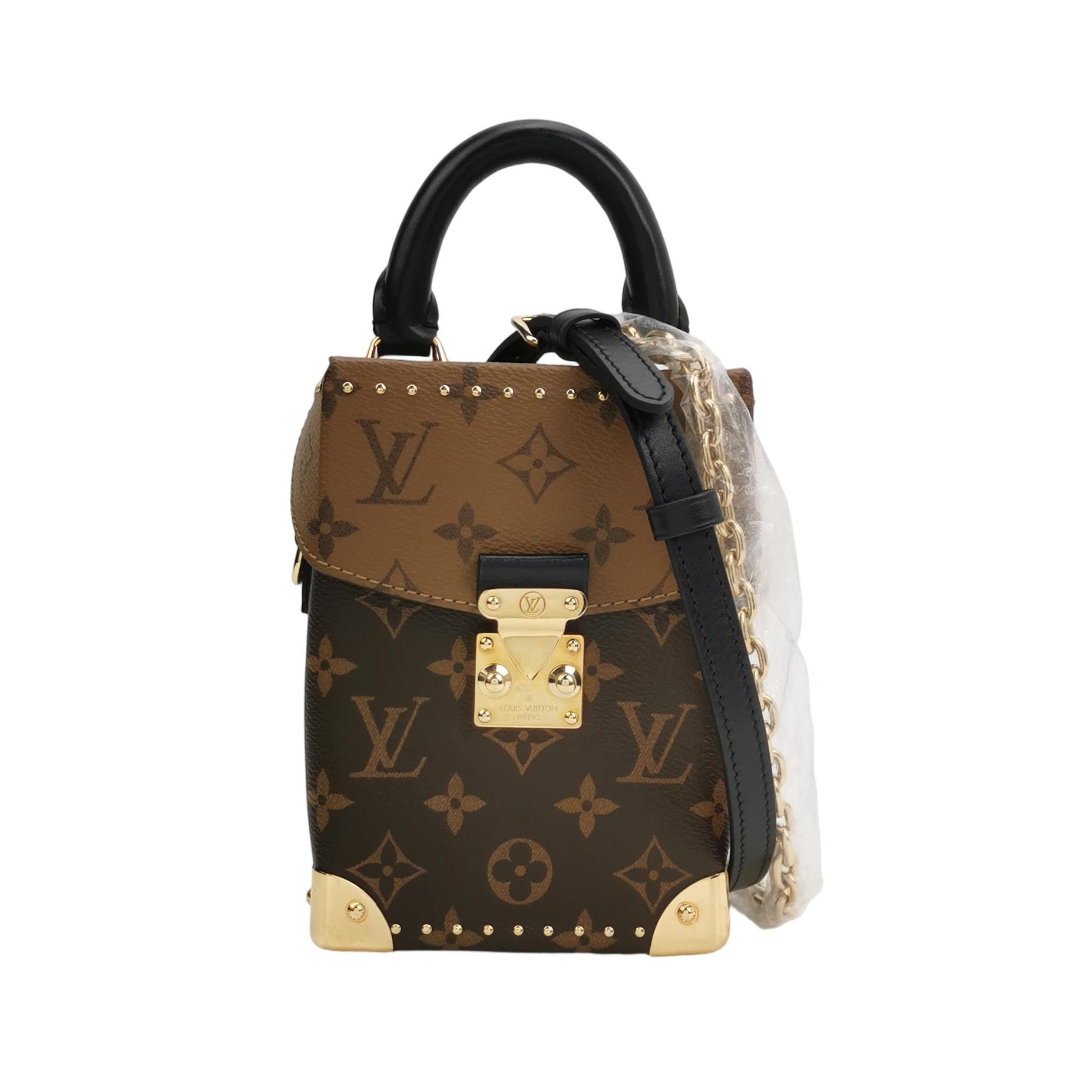 Louis Vuitton Camera Box in Brown Monogram Canvas with Studs and Chain Detail