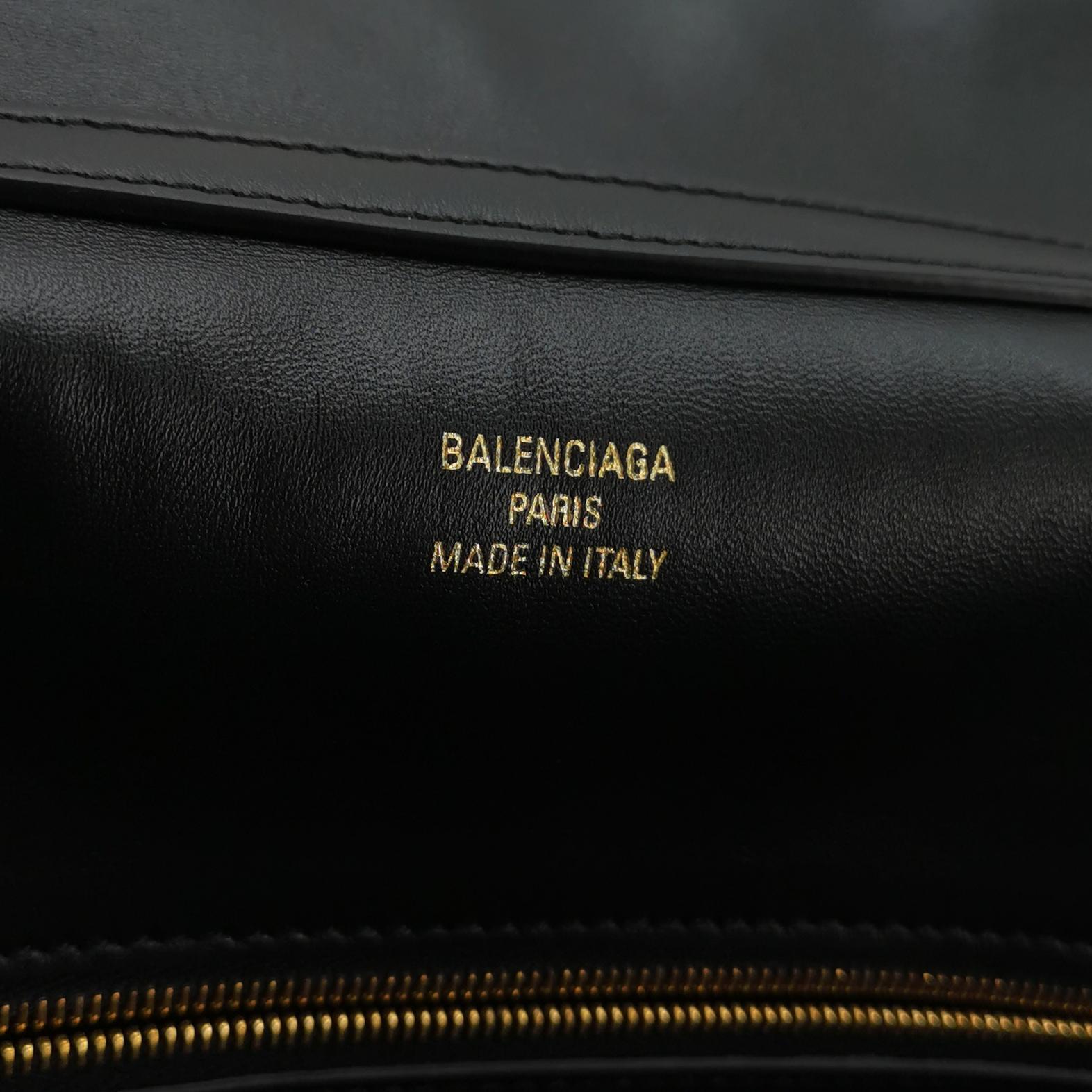 Balenciaga Black Rodeo Medium Shoulder Bag with Gold Hardware view 7