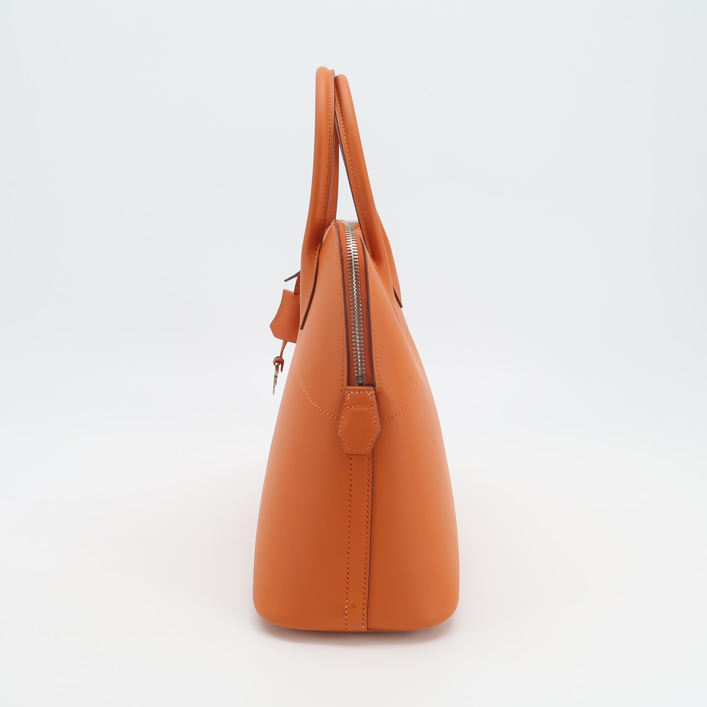 Hermès Brown Togo Leather Bolide 31 with Palladium Hardware view 3