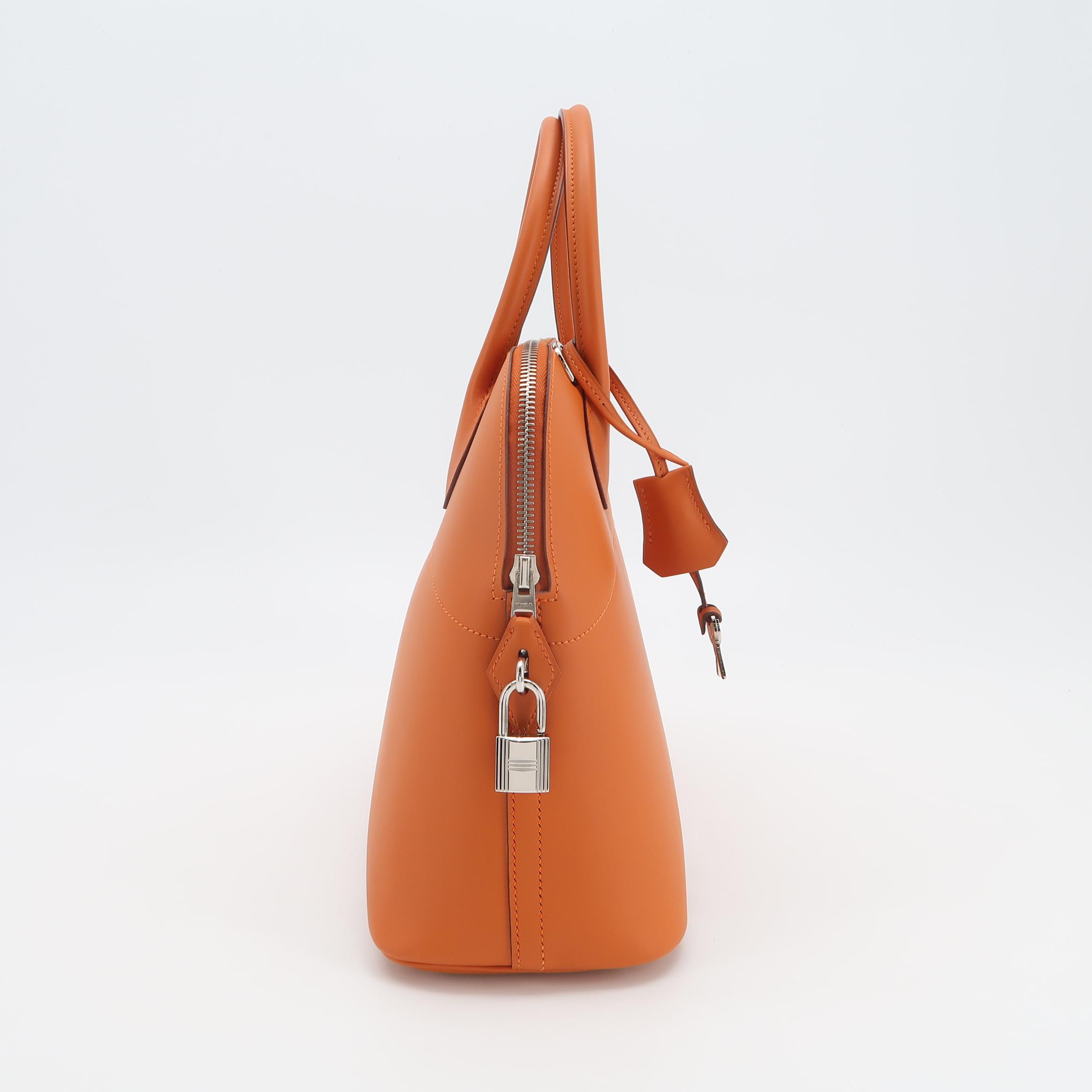 Hermès Brown Togo Leather Bolide 31 with Palladium Hardware view 4