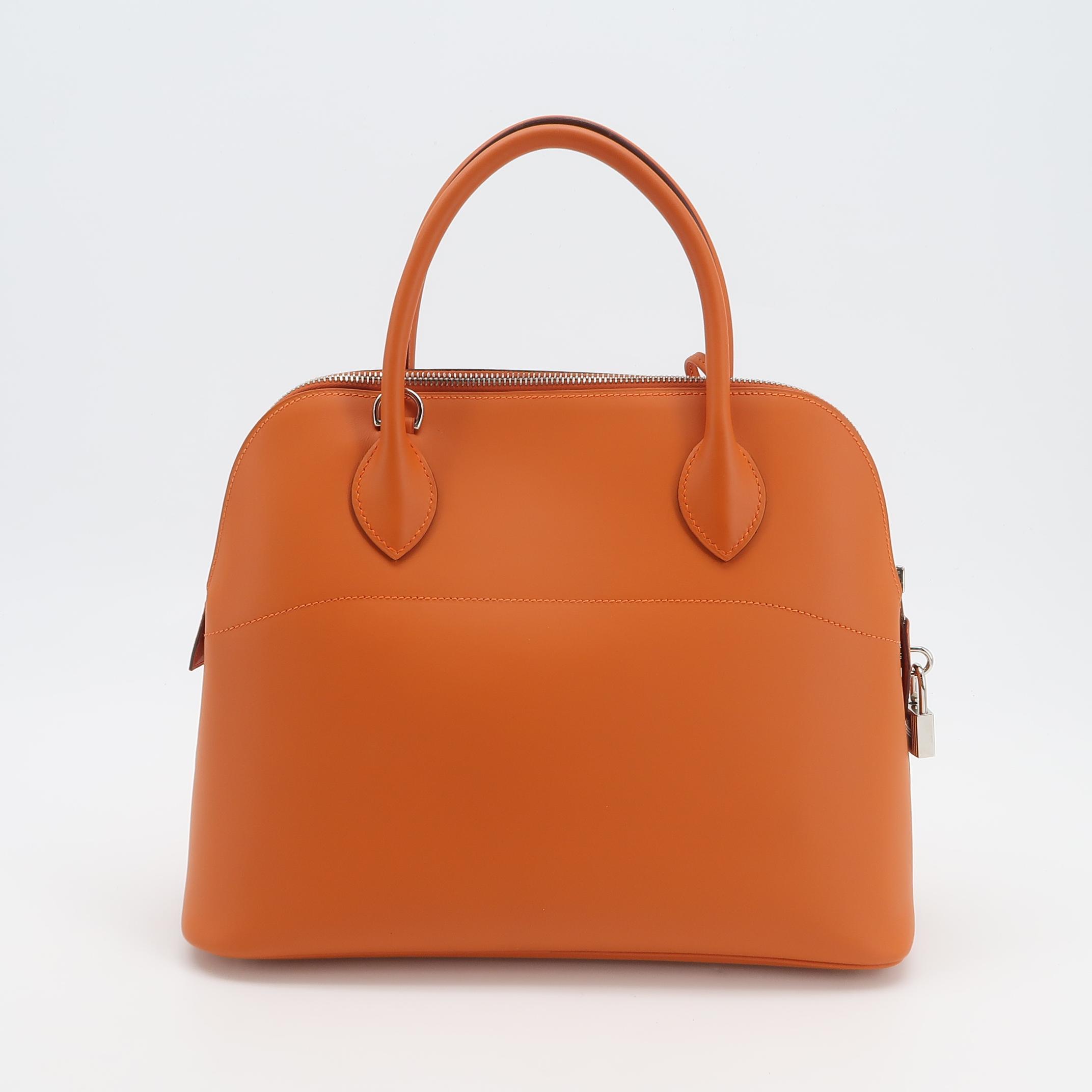 Hermès Brown Togo Leather Bolide 31 with Palladium Hardware view 5