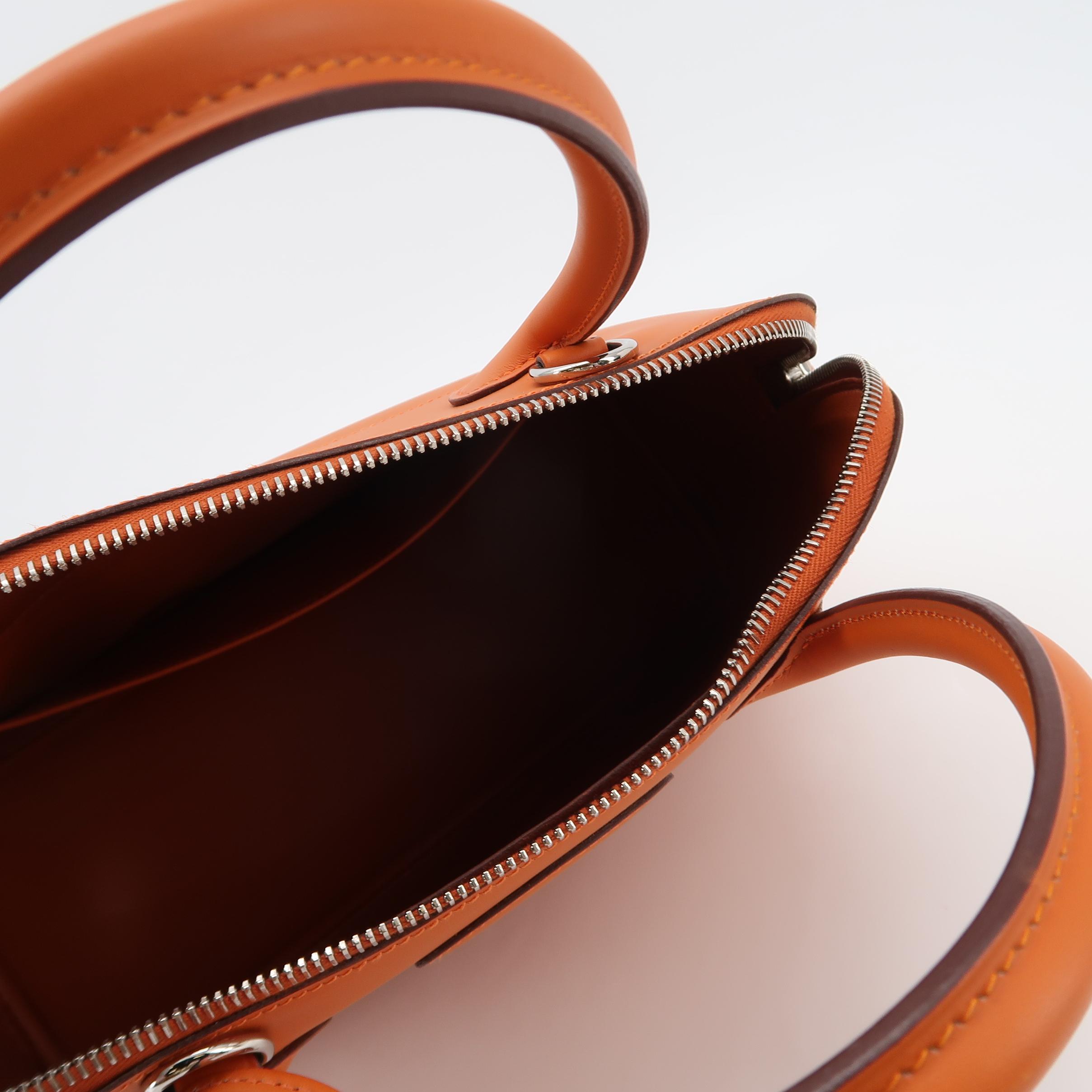 Hermès Brown Togo Leather Bolide 31 with Palladium Hardware view 7