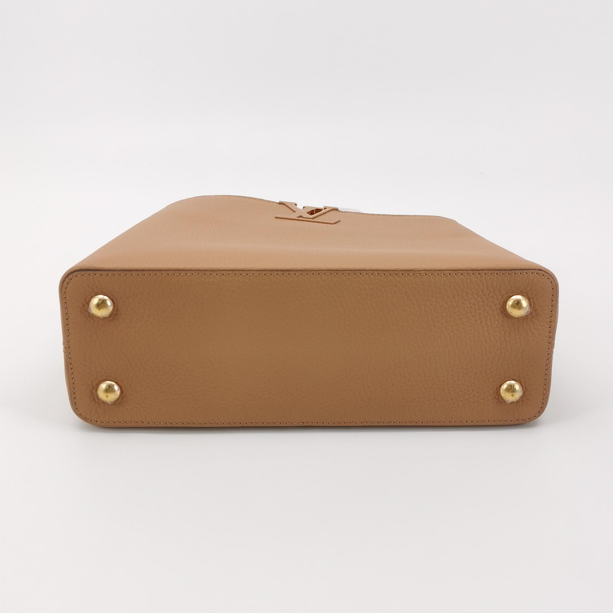 Louis Vuitton Capucines MM in Brown Taurillon Leather with Gold Hardware view 6