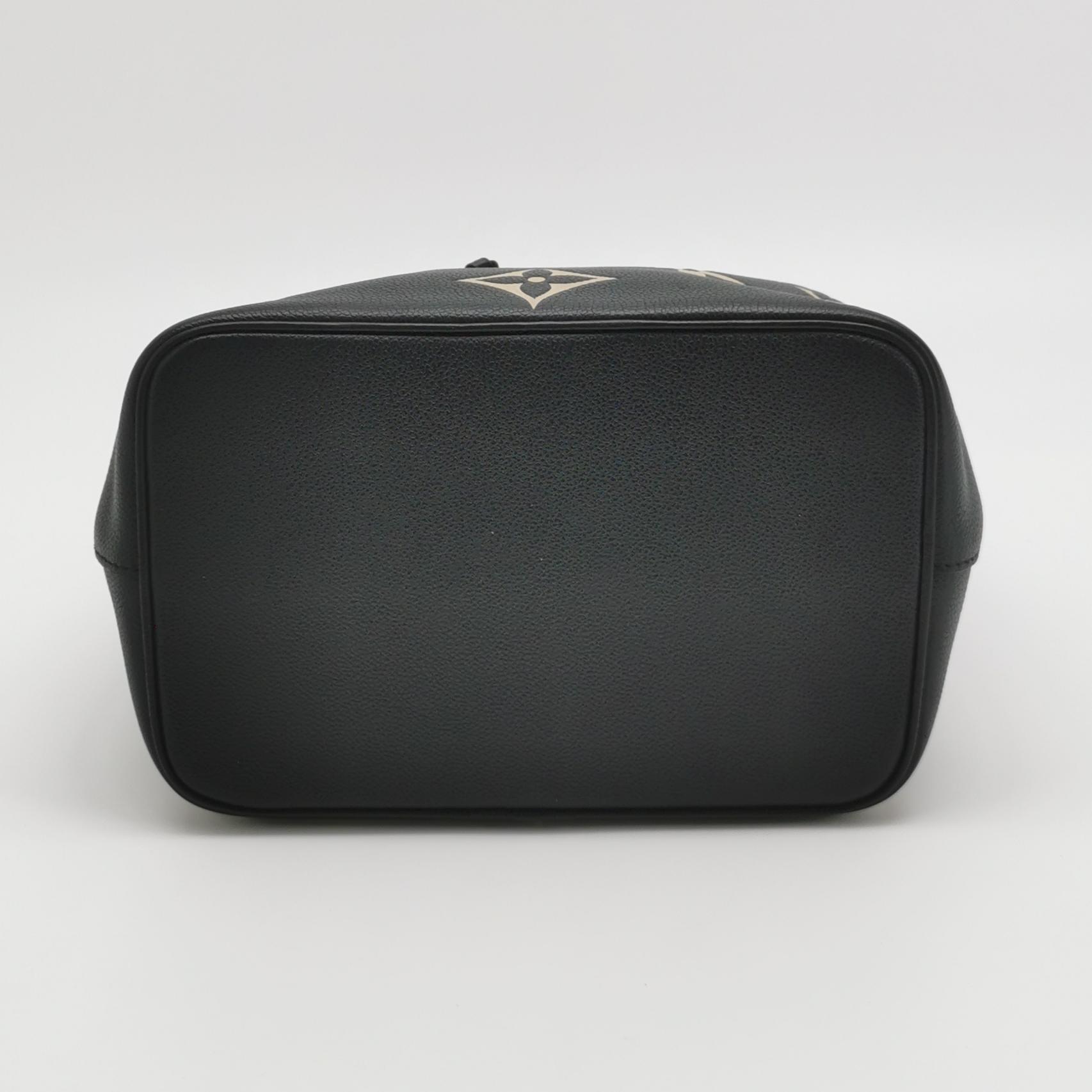 Louis Vuitton NÉONOÉ MM in Black Monogram Empreinte Leather with Matching Giant Monogram Pouch view 3