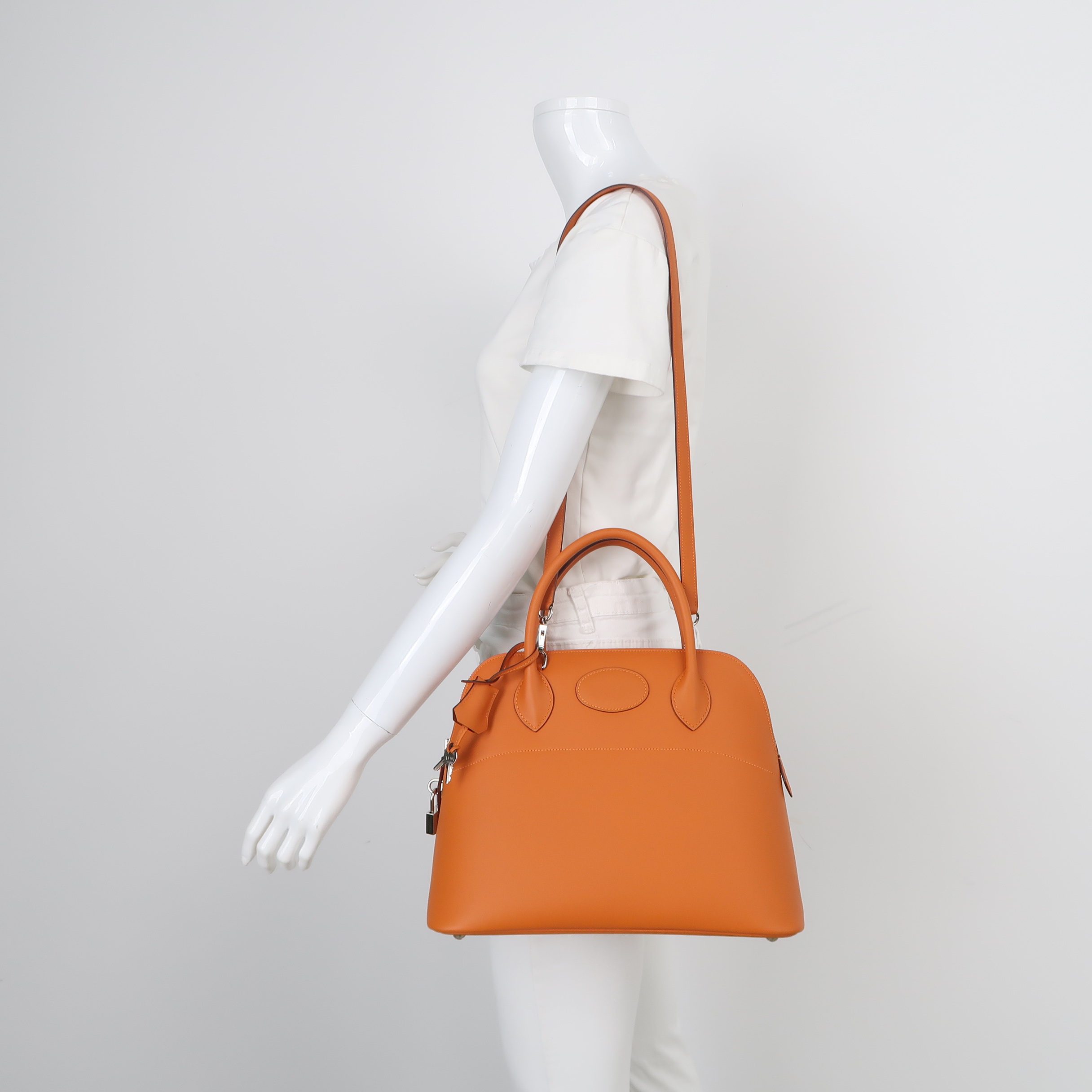 Hermès Brown Togo Leather Bolide 31 with Palladium Hardware view 2